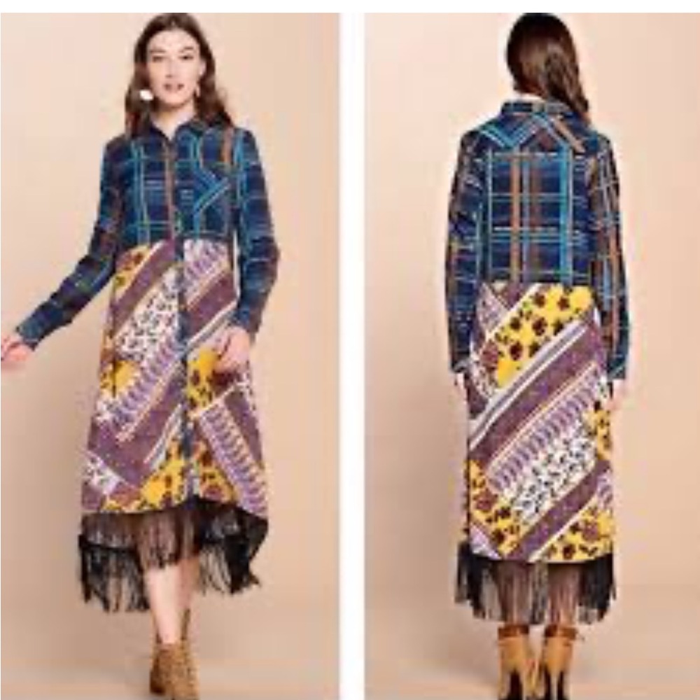 ODDY Purple and Yellow Maxi Dress M EUC